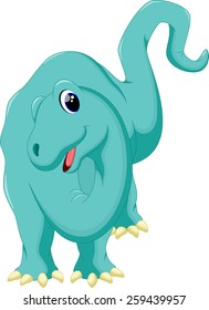 Cute brontosaurus cartoon