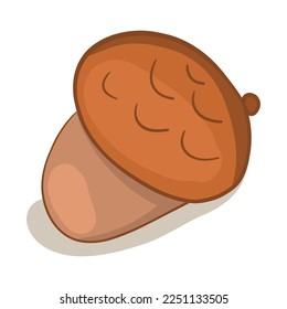 Cute brown acorn character item 