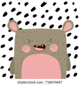 Cute brown bear background
