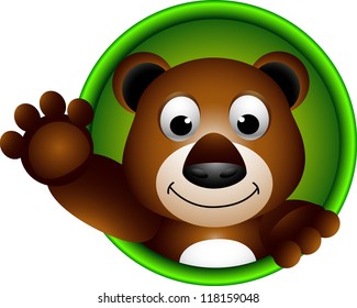 cute brown bear cartoon