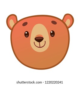 Cute brown bear character.