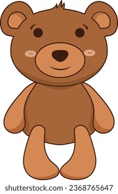Cute Brown Bear Hand Drawn