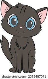 Un gato marrón lindo sentado de fondo blanco