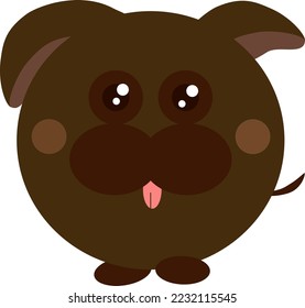 cute brown dog cartoon toy for little kids puppy vector illustration cheerful animals for your project big funny labrador