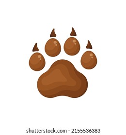 cute brown dog paw vector