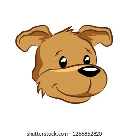 cute brown dog Pet Illustration cartoon icon