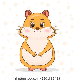 cute brown hamster on a light background
