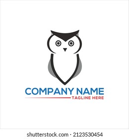 Cute Brown Owl Clip Art Image Logo Design 