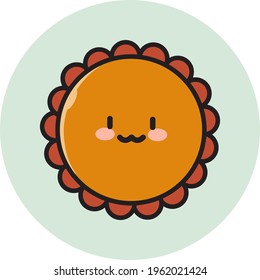 Cute brown pillow thin line icon. Modern vector illustration.