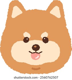 cute brown shiba inu shibainu dog puppy character