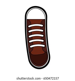 cute brown shoe cartoon