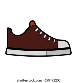 cute brown shoe cartoon