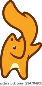 Cute Brown Squirrel Logo Design