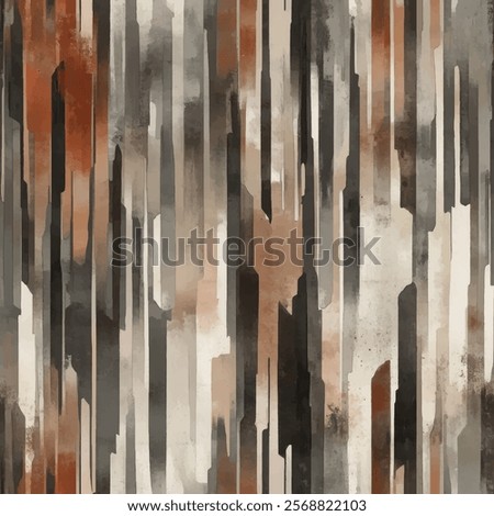 Cute brown striped brush strokes watercolor background seamless pattern with color brush strokes. watercolor background. Watercolor print in rustic vintage style, textile or wallpapers.