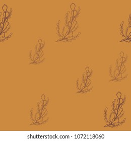 cute brown tint and on the background and in the ornamentation, suitable for the good old classics, excellent wallpaper in the guest bedroom or a textile bag for products