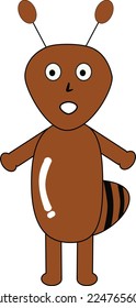 Cute Brown weird Ant vector eps