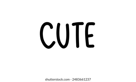 Caligrafía de pincel lindo, letras de tinta manuscrita. Elementos de diseño dibujados a mano, cita de tipografía de Vector aislada sobre fondo blanco, Ilustración vectorial EPS 10