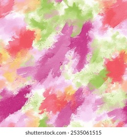 Cute brush strokes watercolor seamless pattern with color brush strokes. watercolor background. Watercolor print in rustic vintage style, textile or wallpapers.