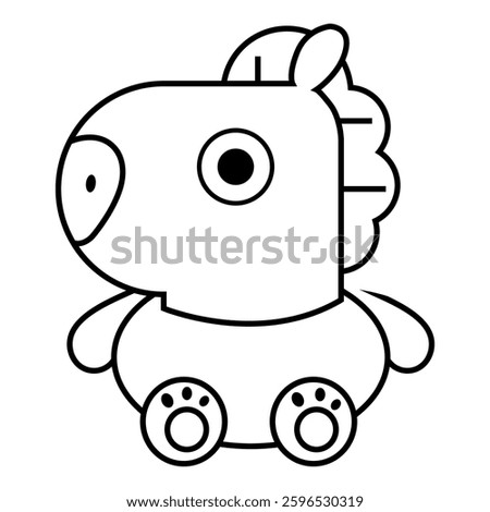 cute bt 21 big set sticker concept vector design 0012