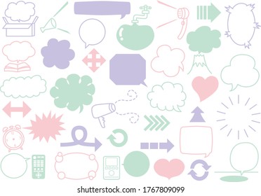 Cute Bubble and Arrow Set_Colorful