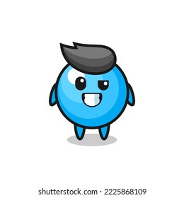 cute bubble gum mascot with an optimistic face , cute style design for t shirt, sticker, logo element