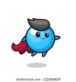 cute bubble gum superhero character is flying , cute style design for t shirt, sticker, logo element