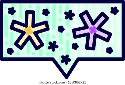 Burbuja de corte, ilustración, vector sobre fondo blanco