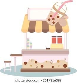 Cute Bubble Milk Tea Booth