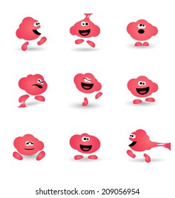 Cute Bubblegum Cartoon Character Multiple Poses Stock Vector (Royalty ...