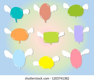 Cute bubbles speech vector illustration.