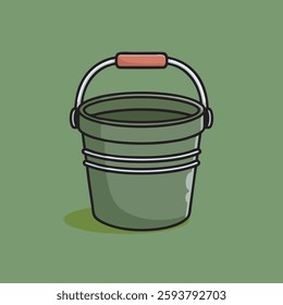 Cute bucket vector children's illustration Q version vector cartoon illustration