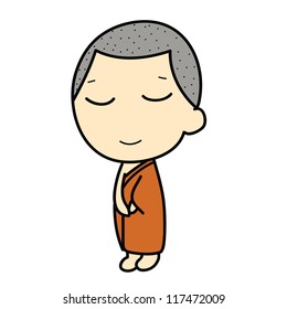 cute Buddhist Monk