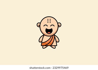 cute buddhist vector design template