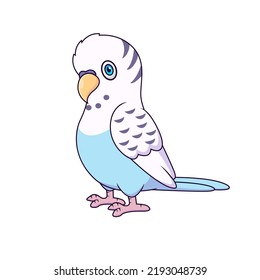 Cute Budgie Cartoon Parakeet Cartoon Vector Stock Vector (Royalty Free ...