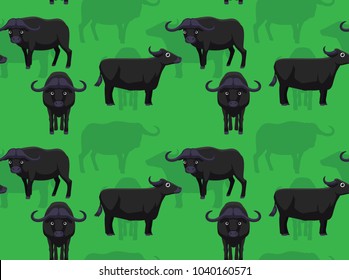 Cute Buffalo Background Seamless Wallpaper