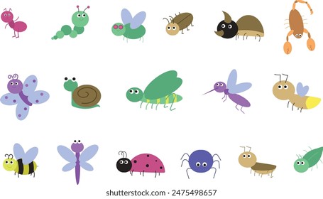 cute bug insect illustration kids