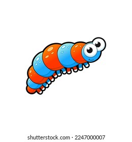 cute bug smiling illustration vector.