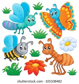 Cute bugs collection 2 - vector illustration.