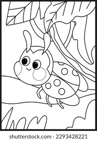 Cute Bugs and Insects Coloring page