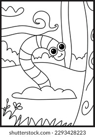 Cute Bugs and Insects Coloring page