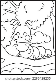 Cute Bugs and Insects Coloring page