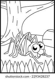 Cute Bugs and Insects Coloring page