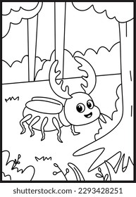 Cute Bugs and Insects Coloring page