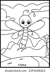 Cute Bugs and Insects Coloring page