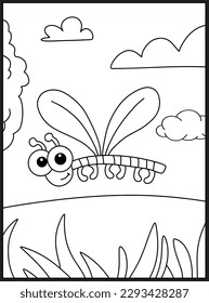 Cute Bugs and Insects Coloring page