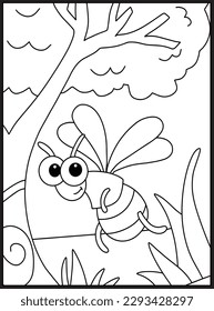 Cute Bugs and Insects Coloring page