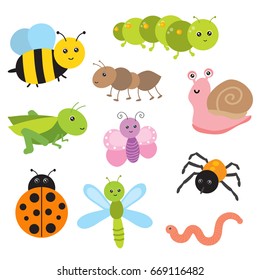 Cute Bugs Vector