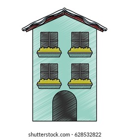 cute building antique icon
