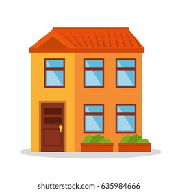 cute building exterior icon