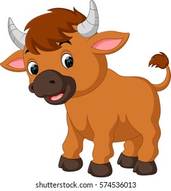 cute bull cartoon